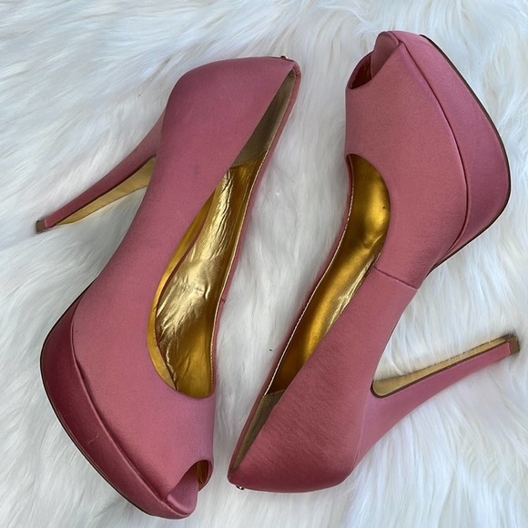 Ted Baker Svana 3 Pink Satin Platform Pumps 8